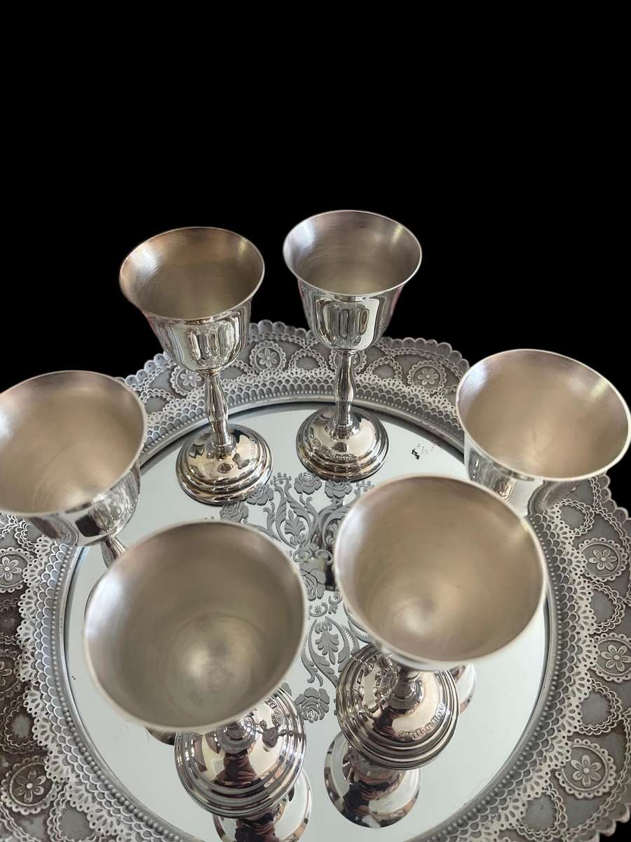 Goblets x6 silver plated