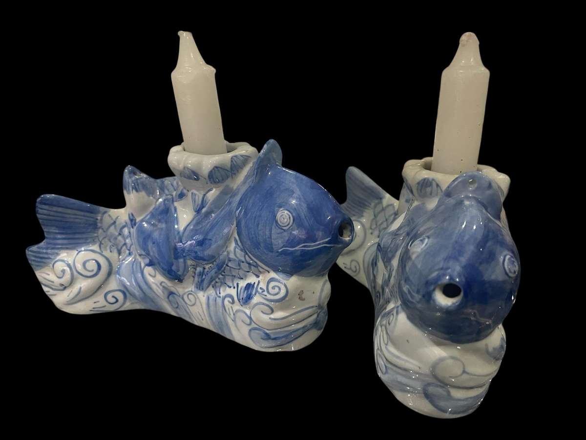 Candle holders set porcelain