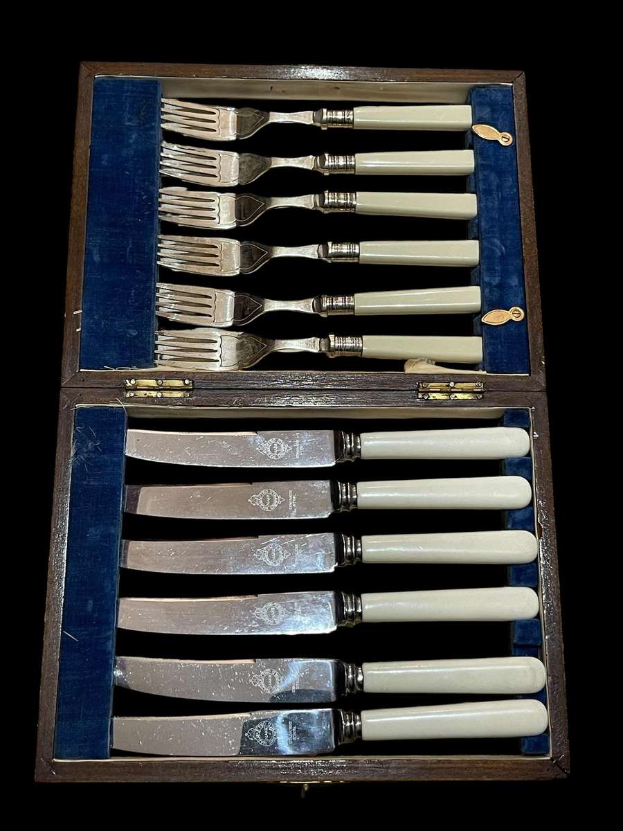 Forks knives bone handled canteen