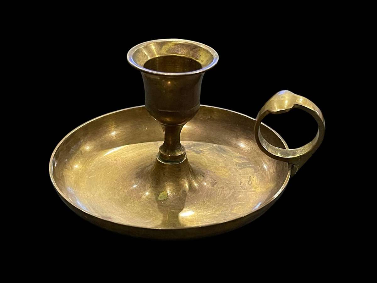 Candle holder brass antique