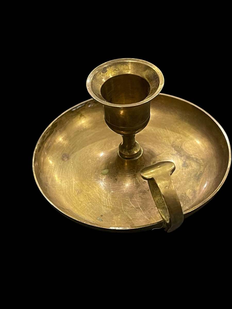 Candle holder brass antique
