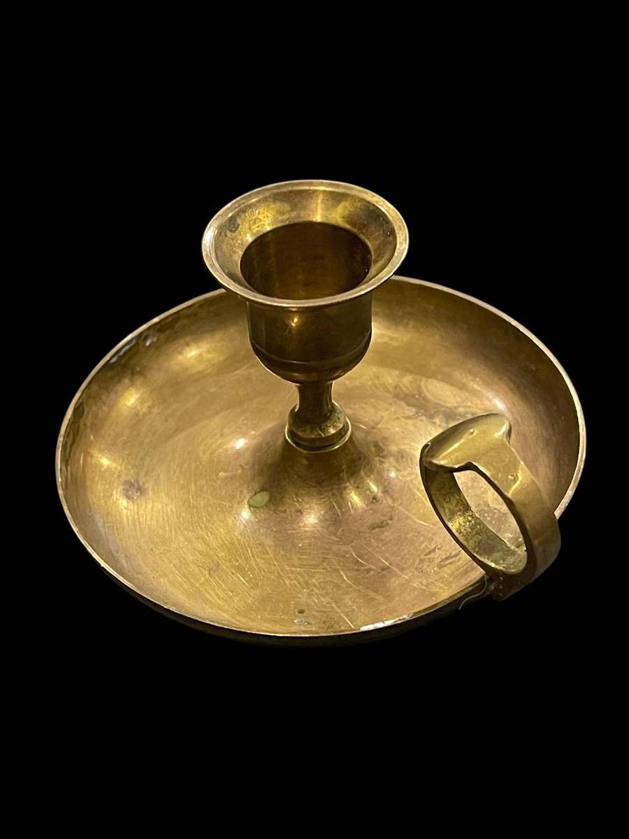 Candle holder brass antique