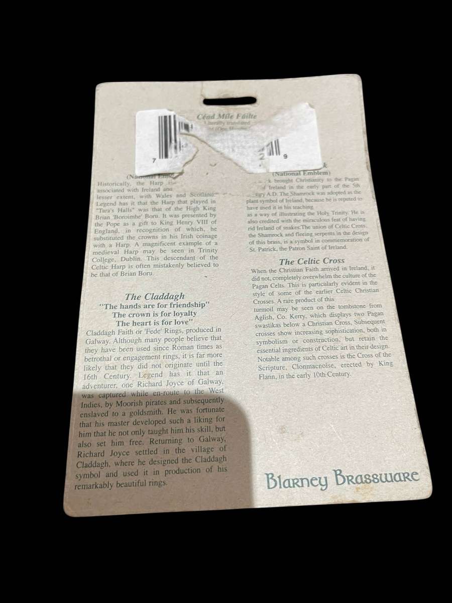 Ornament Celtic cross brass