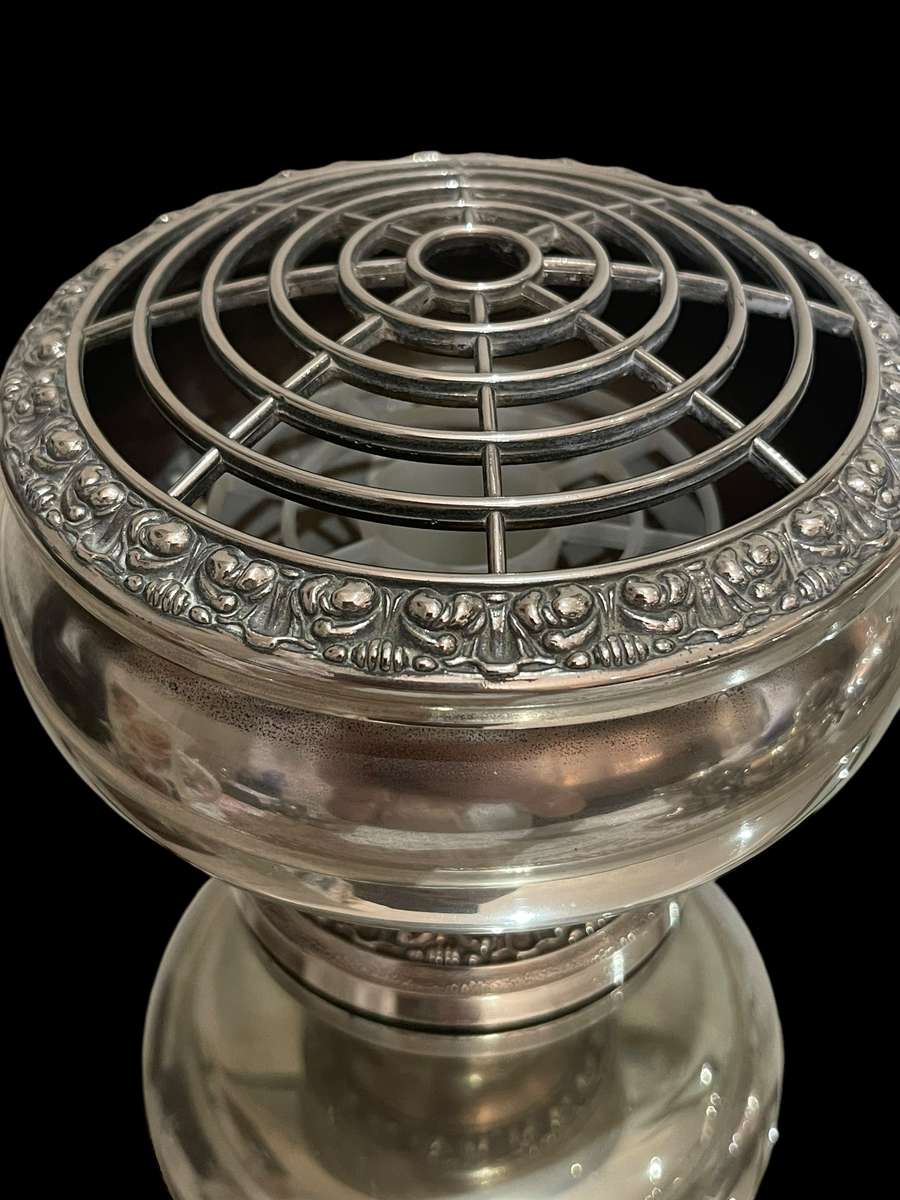 Vase rose bowl silver plated