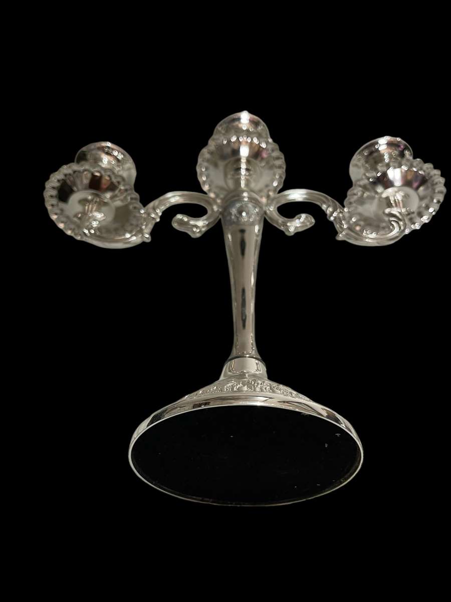 Candle holder silver plated