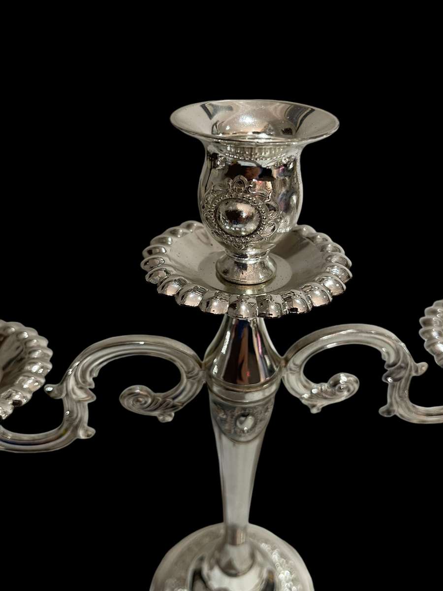 Candle holder silver plated