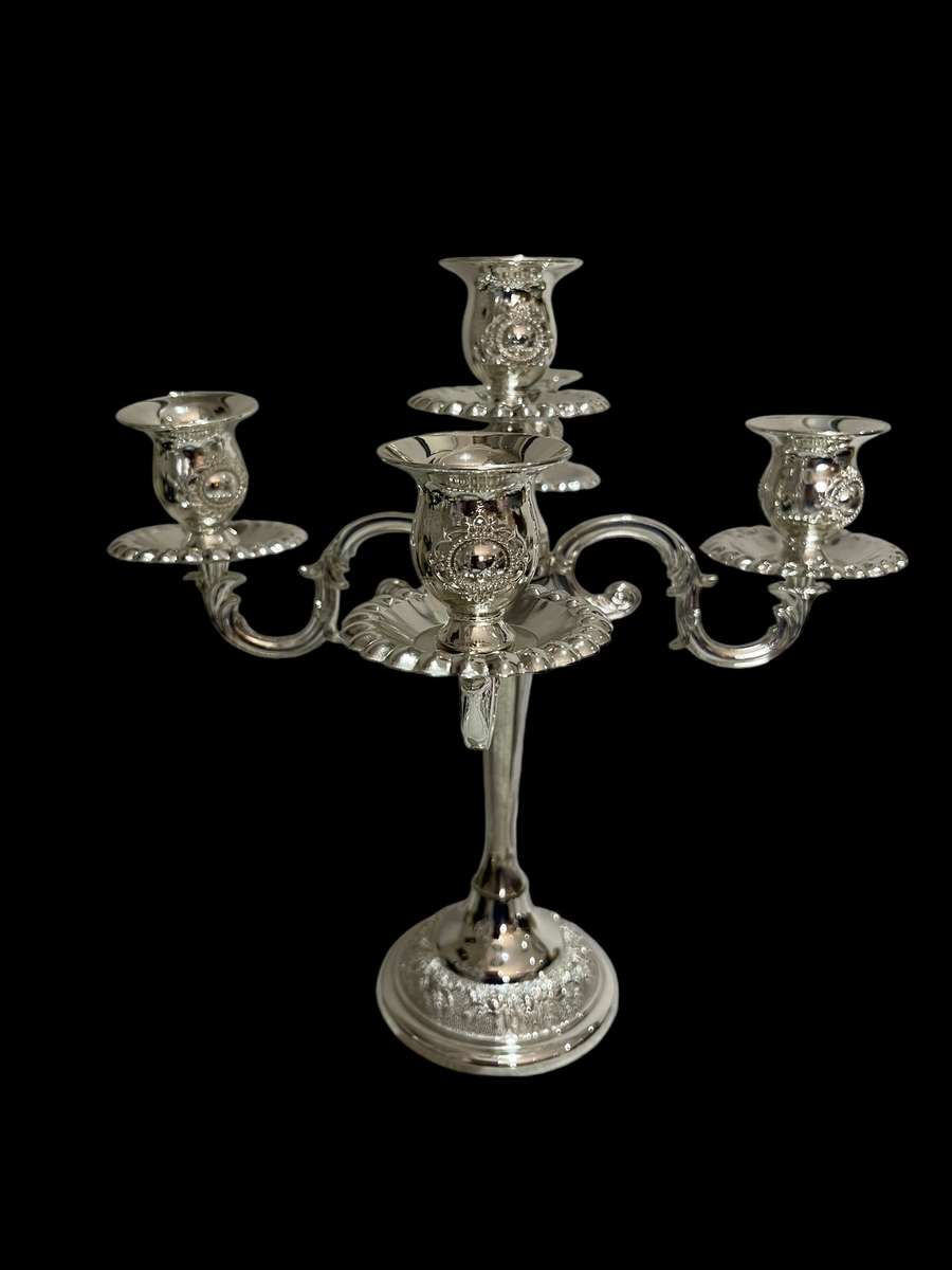 Candle holder silver plated