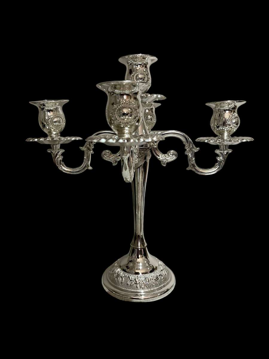 Candle holder silver plated