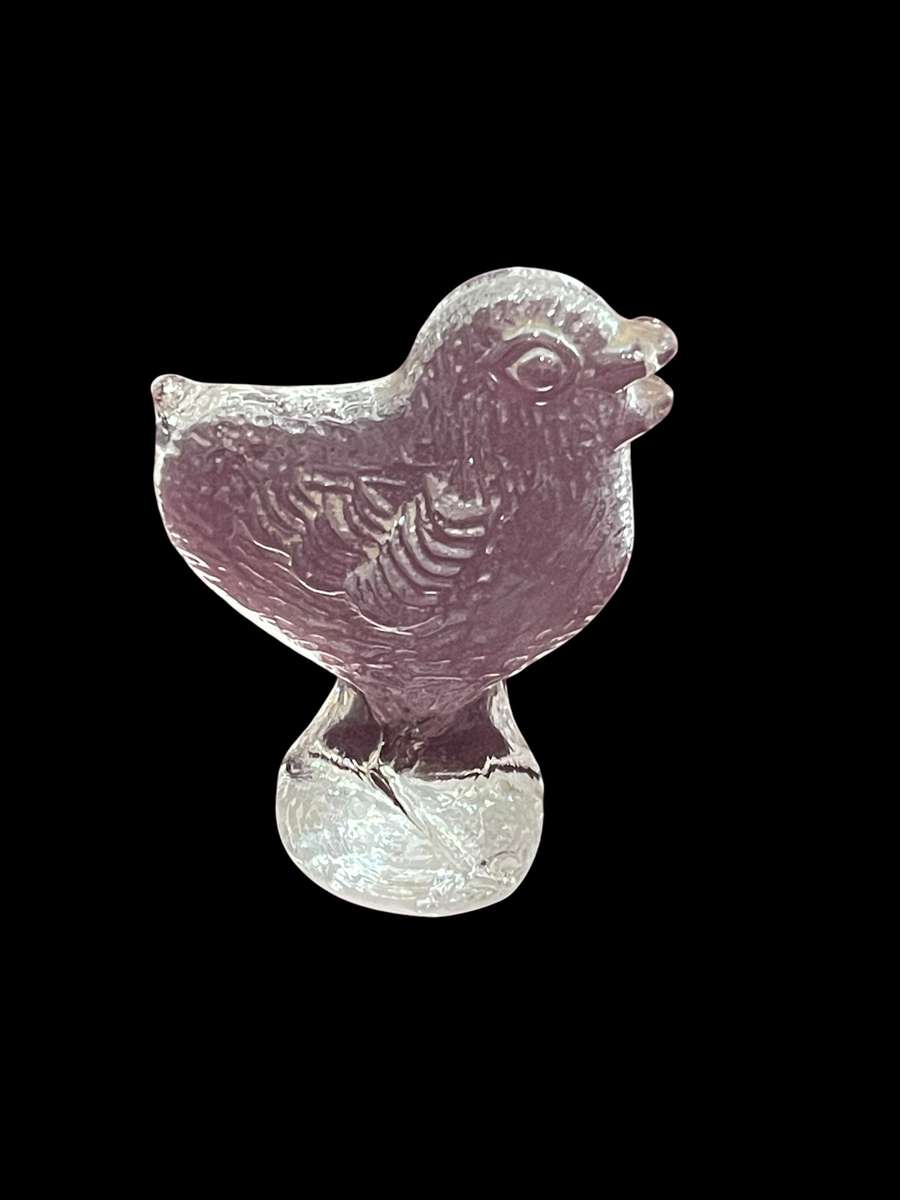 Ornament chicken glass