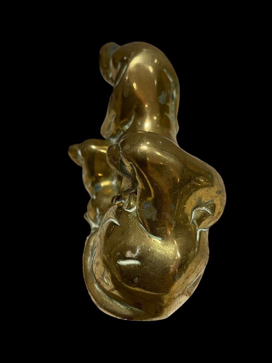Ornament  dogs brass