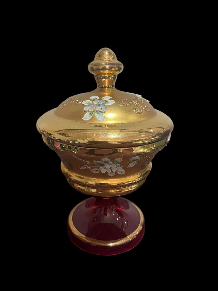 Holder/jar lidded Venetian