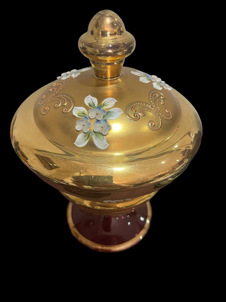 Holder/jar lidded Venetian