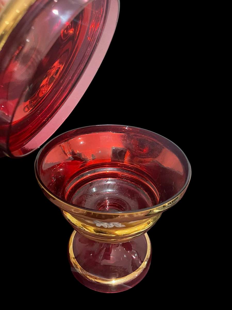 Holder/jar lidded Venetian