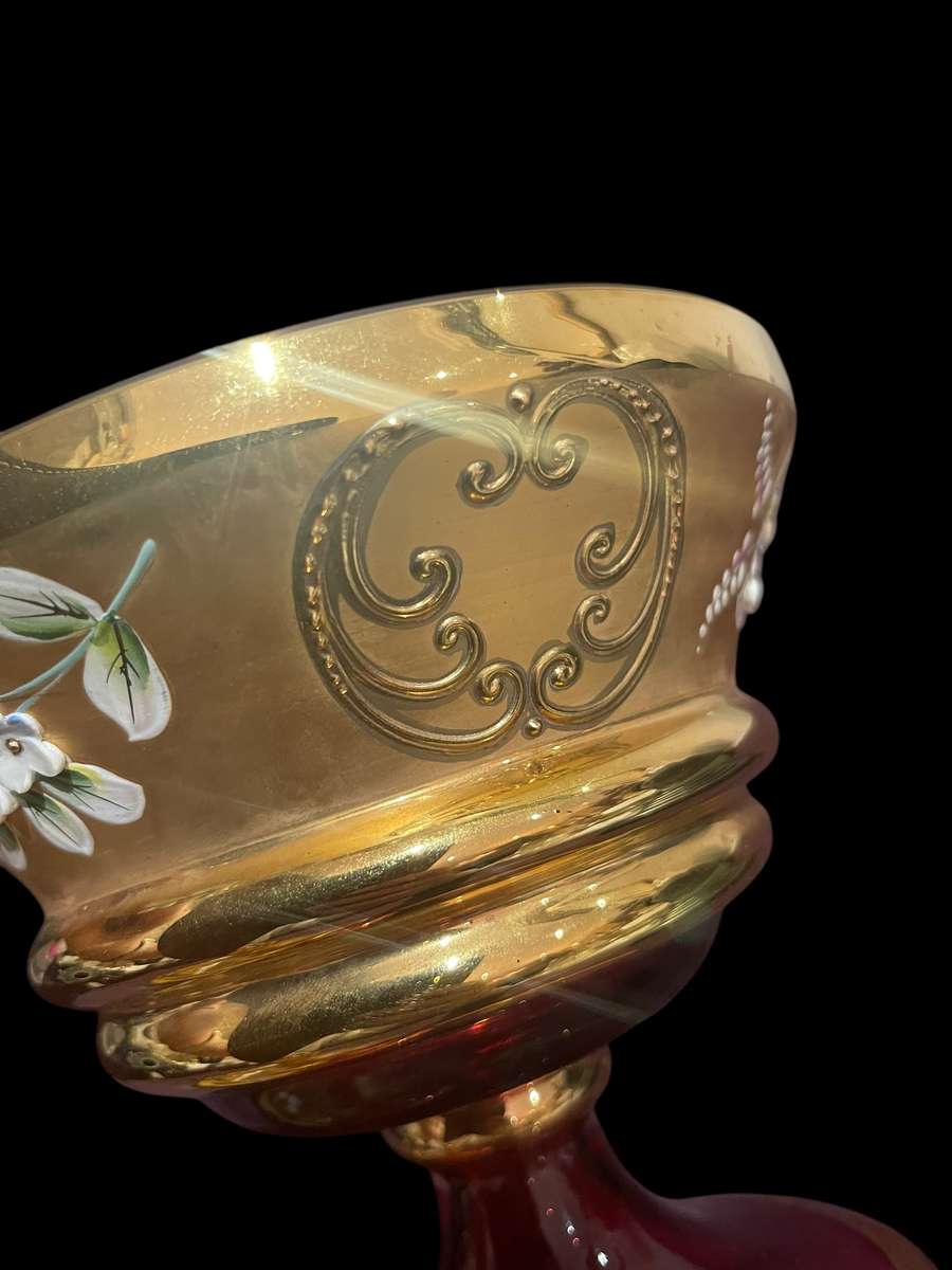 Holder/jar lidded Venetian