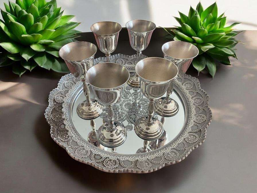 Goblets x6 silver plated