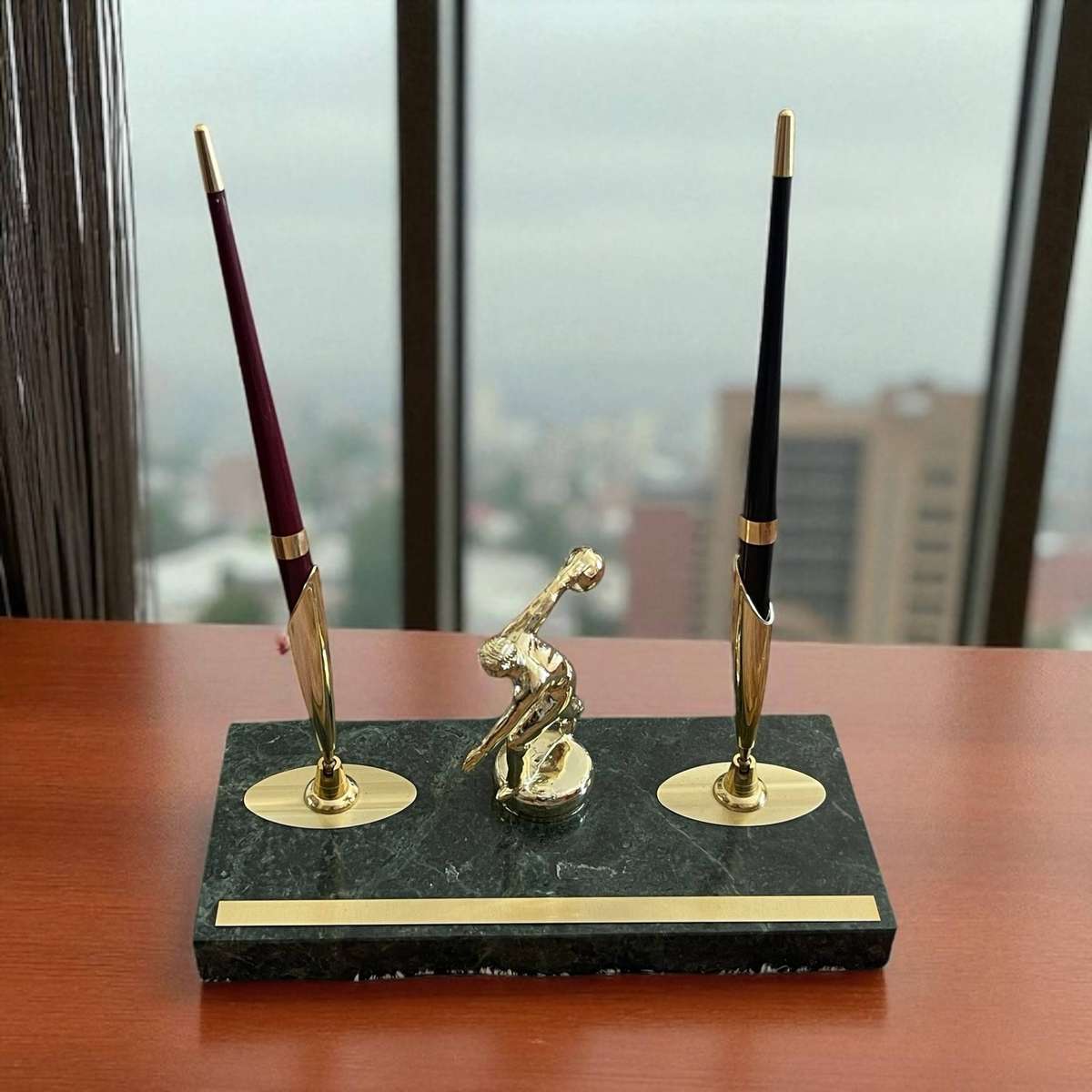 Desk pen stand marble