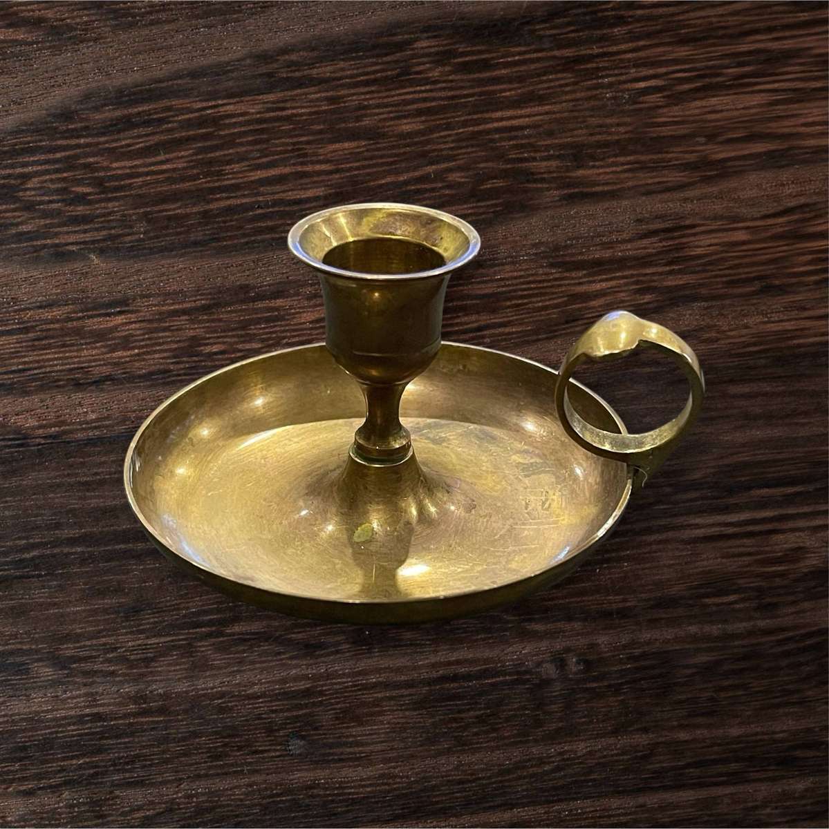 Candle holder brass antique