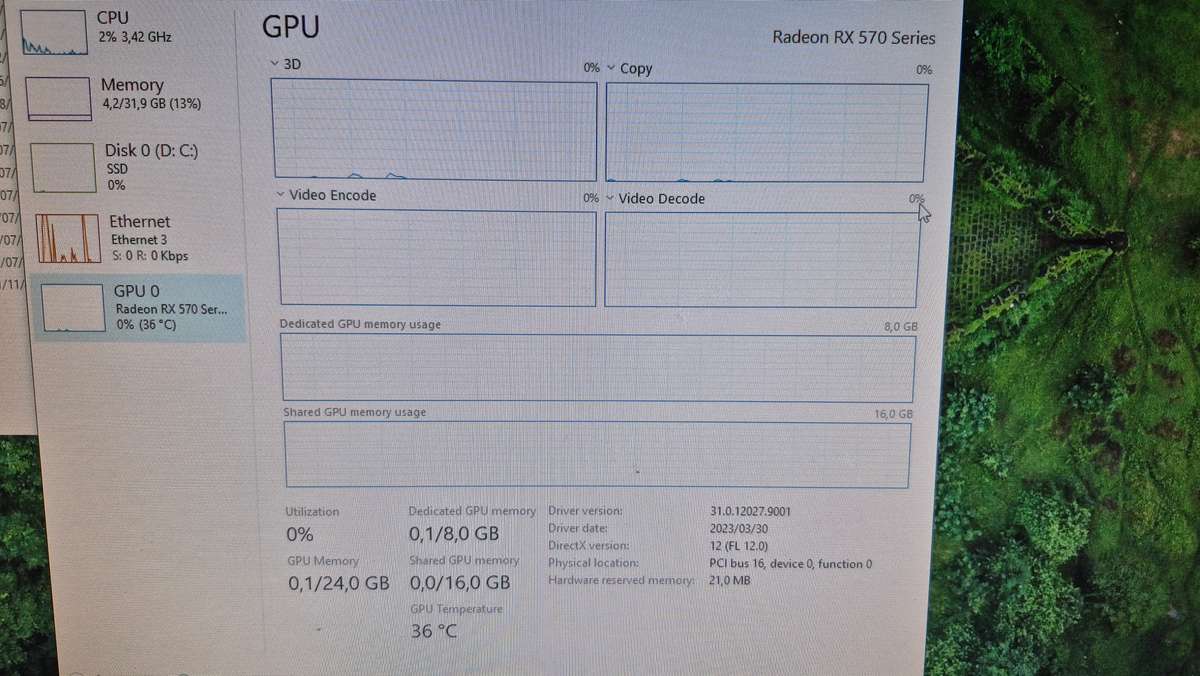 MSI Radeon RX570 Armor 8GB OC