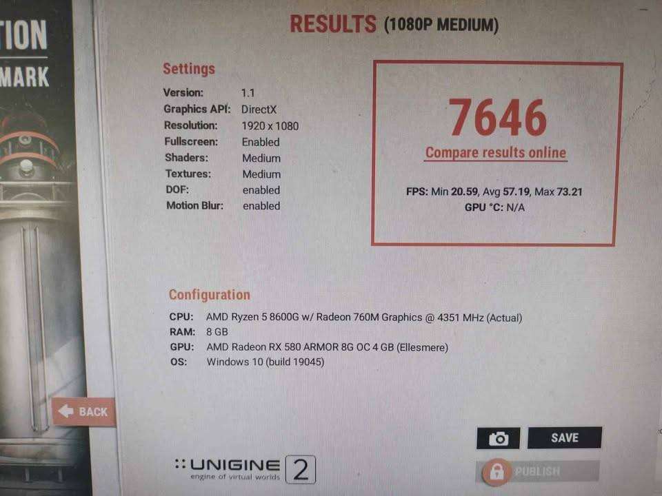 RX 580 4gb MSI ARMOR