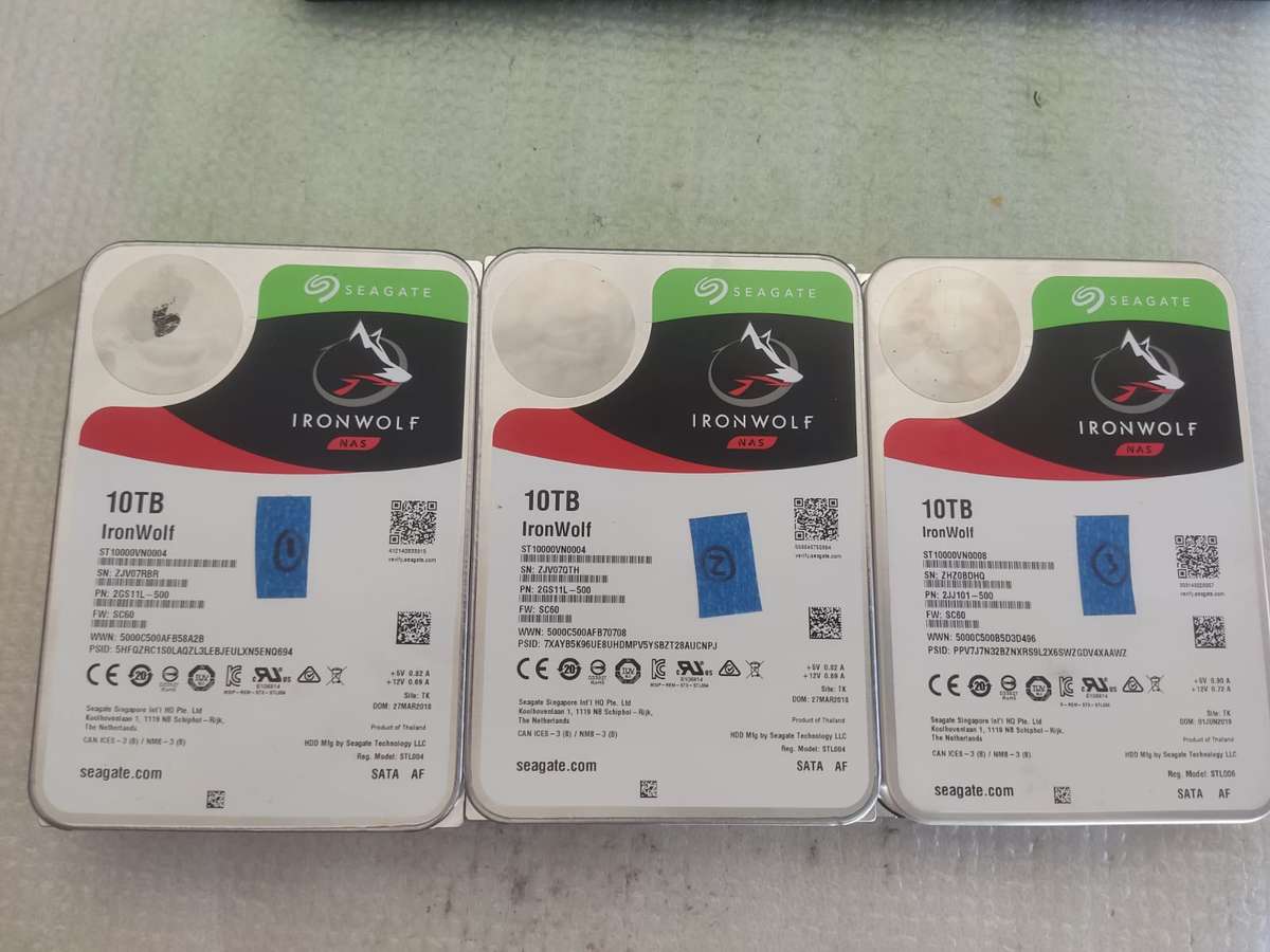 10TB Hard Drives - Seagate IronWolf Pro NAS