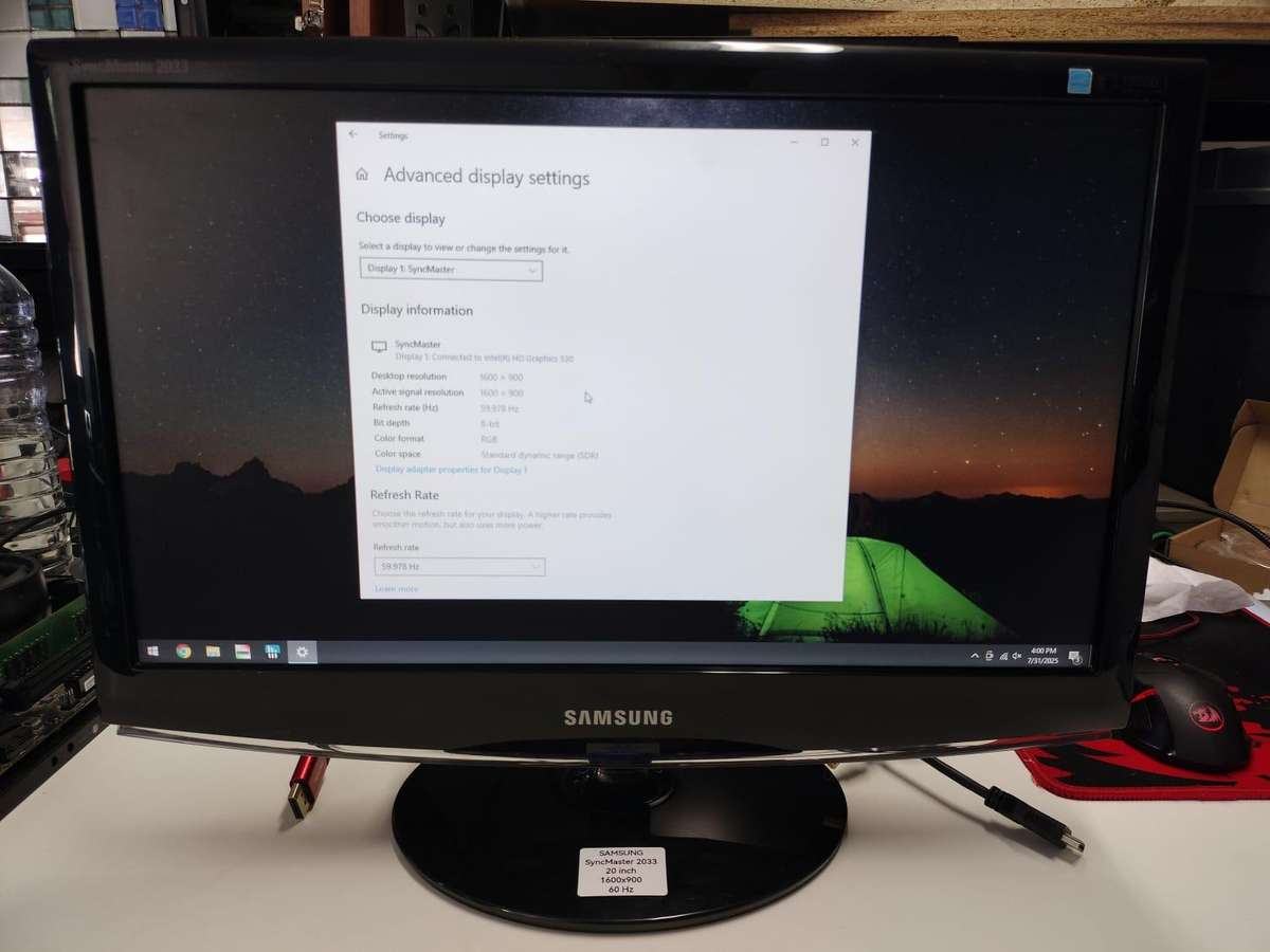 20" PC Monitor - SAMSUNG SyncMaster 2033