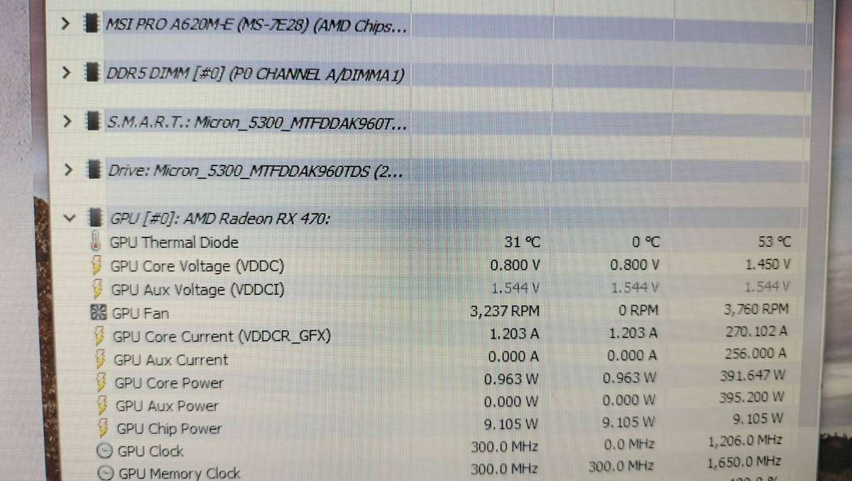 RX 470 8GB (Mining Edition, only DVI)
