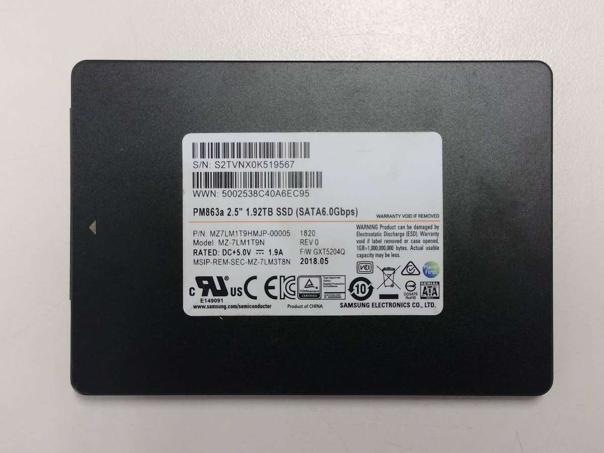 1.92TB 2.5inch SATA SSD - Samsung PM863a