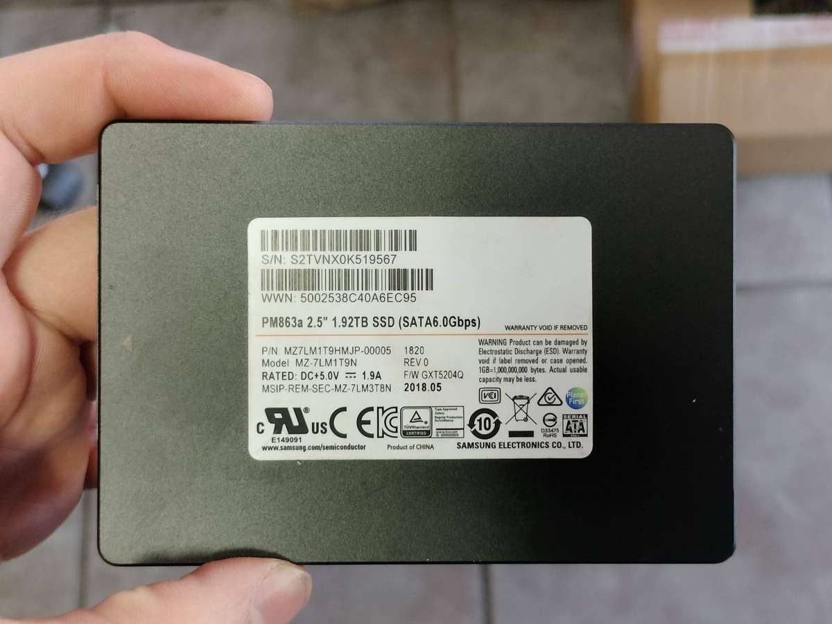 1.92TB 2.5inch SATA SSD - Samsung PM863a