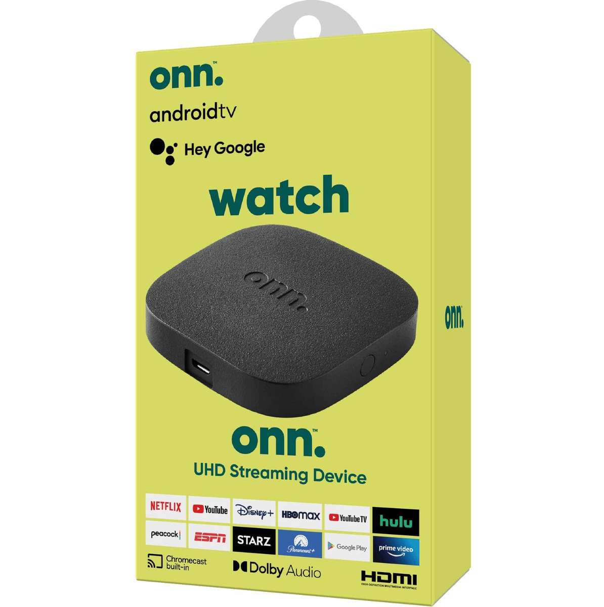 Onn Android TV Box  Smart 4K UHD Streaming