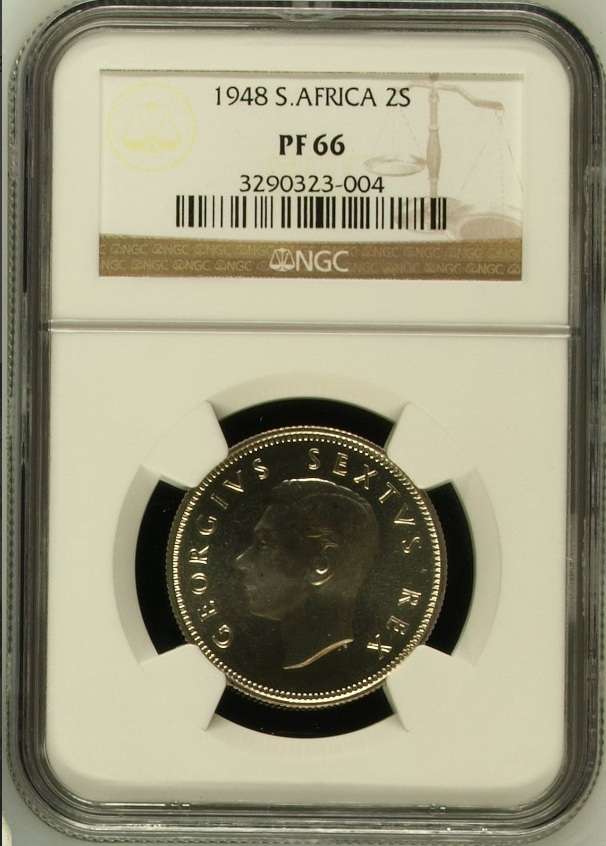 1948 SAU proof 2 shillings (Florin) NGC PF66
