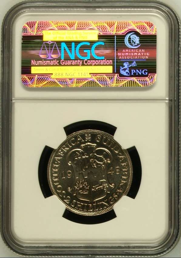 1948 SAU proof 2 shillings (Florin) NGC PF66