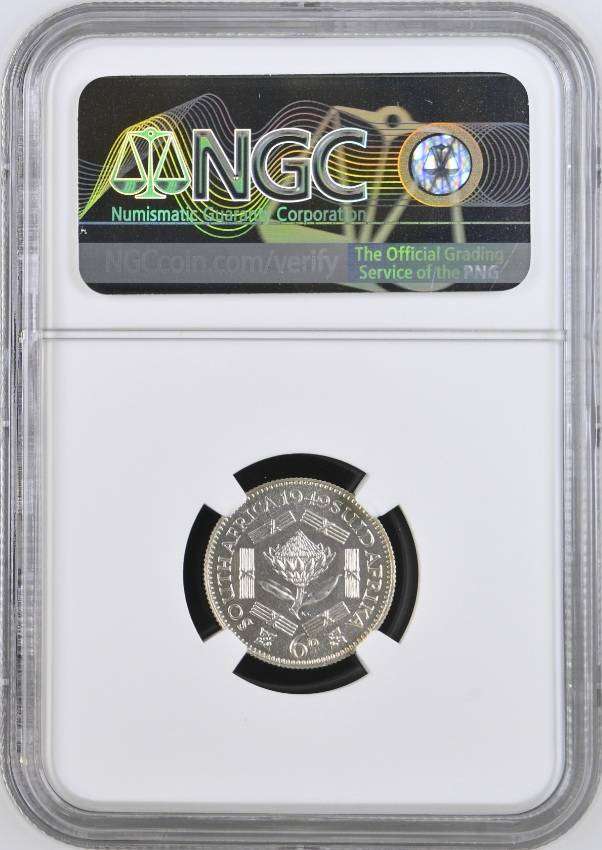 1949 SAU sixpence NGC PF65 * only 800 minted