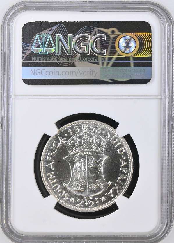 1953 SAU half crown (2 1/2 shillings) NGC PF64