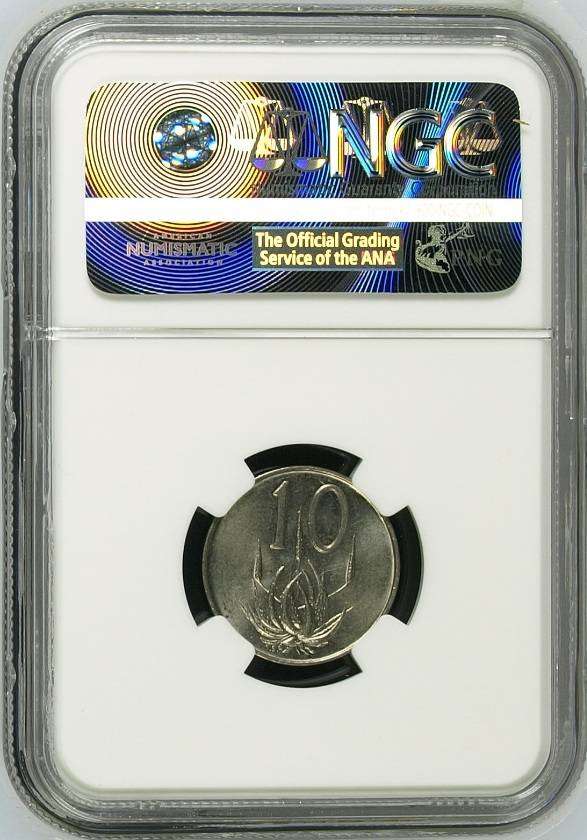 1965 RSA 10 cent Afrikaans * NGC MS64