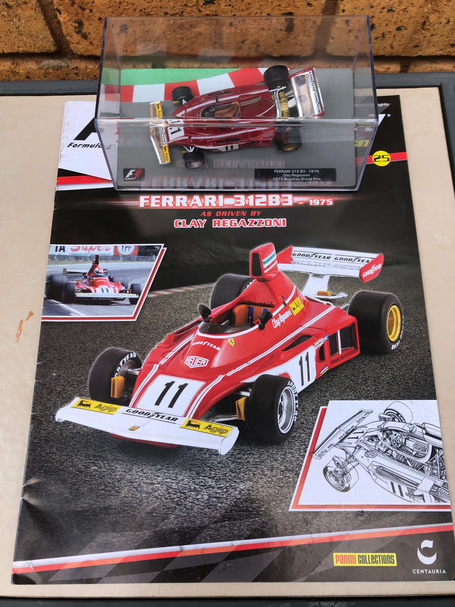Ferrari 312B3, 1975 (#11, Carlos Regazzoni) + magazine