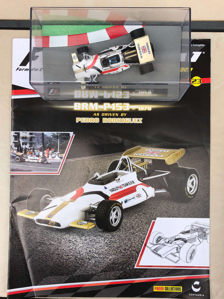 BRM P153, 1970 Belgian GP (#1, Pedro Rodriguez) + magazine