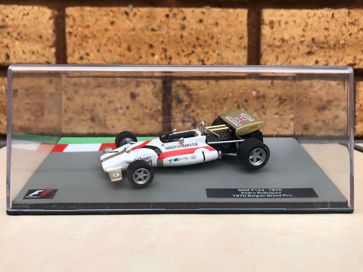 BRM P153, 1970 Belgian GP (#1, Pedro Rodriguez) + magazine