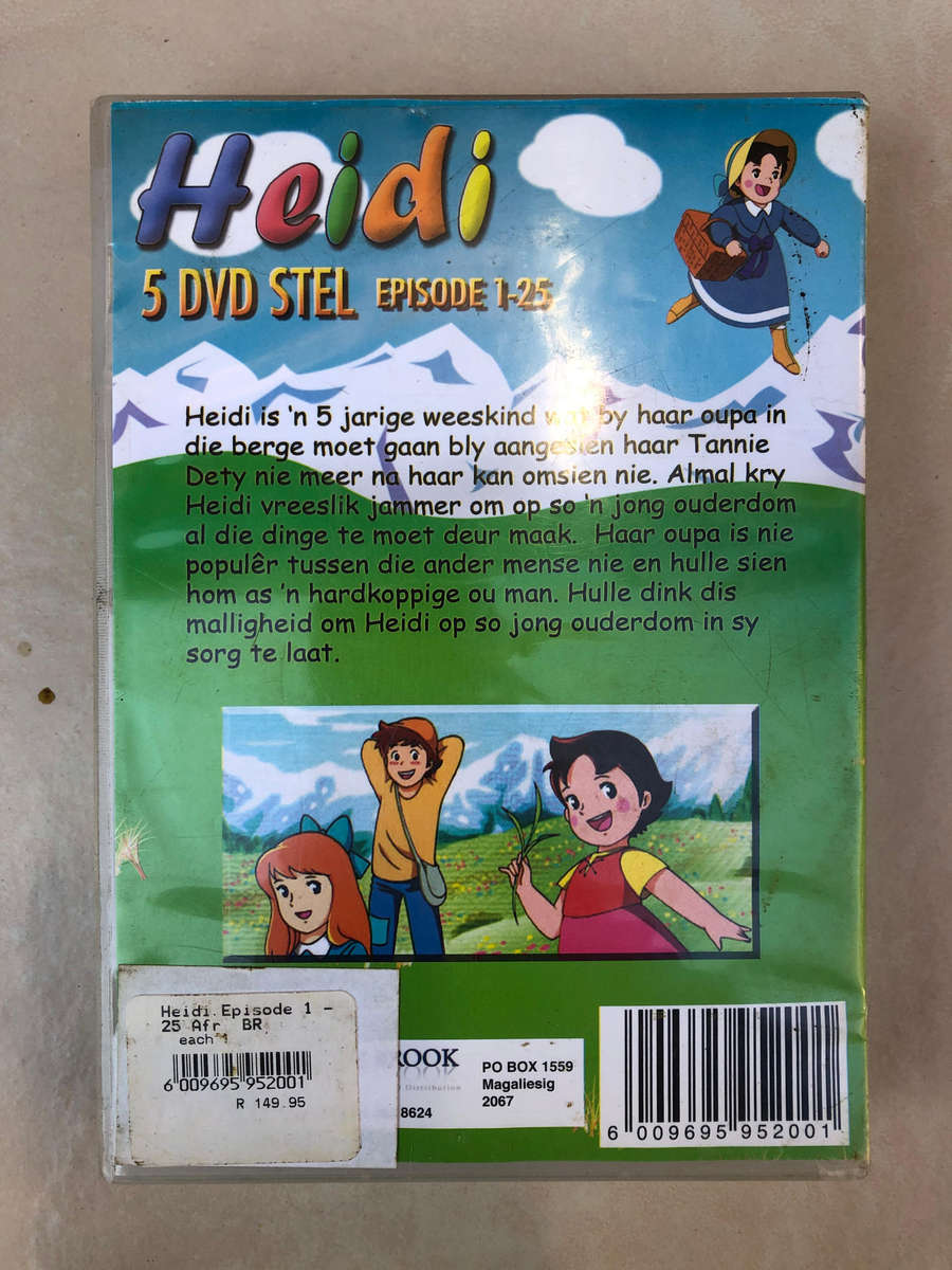 Heidi, Episodes 1 - 25 (5-DVD set, Afrikaans)