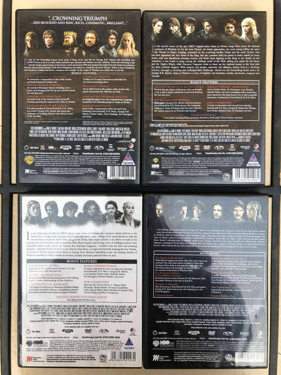 Game of Thrones, Seasons 1 - 4