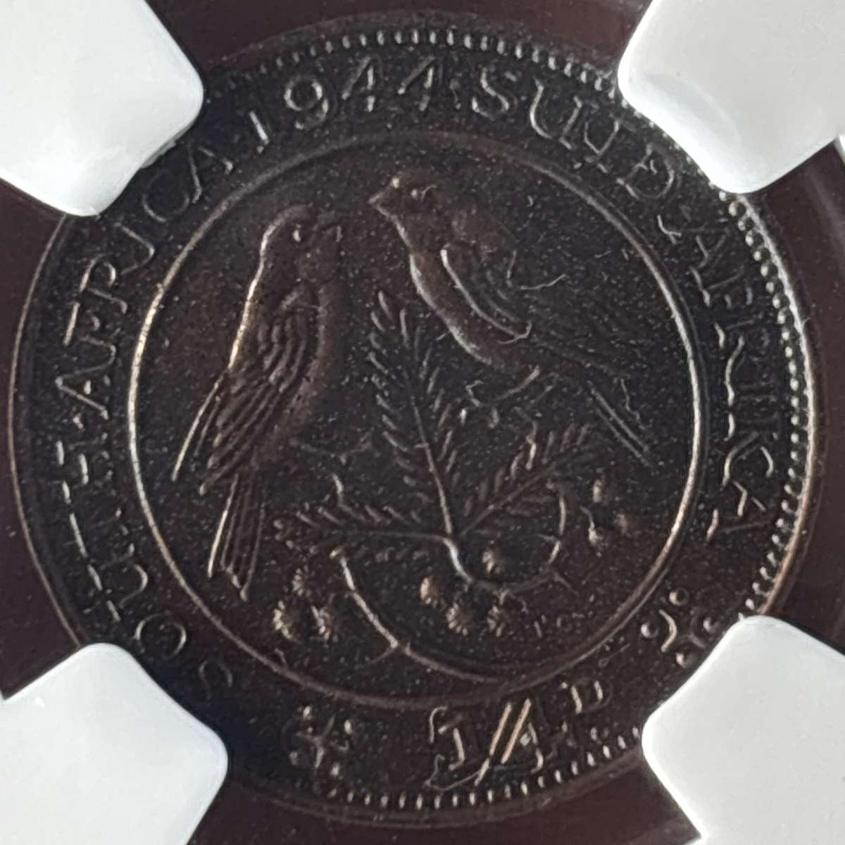 1944 SAU proof 1/4 penny (farthing), NGC PF62 - only 150 proof coins minted