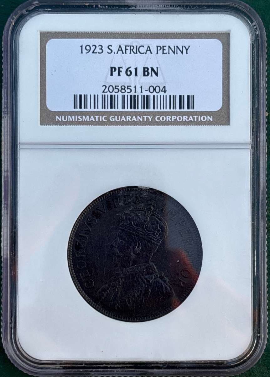 1923 SAU proof penny, NGC PF61