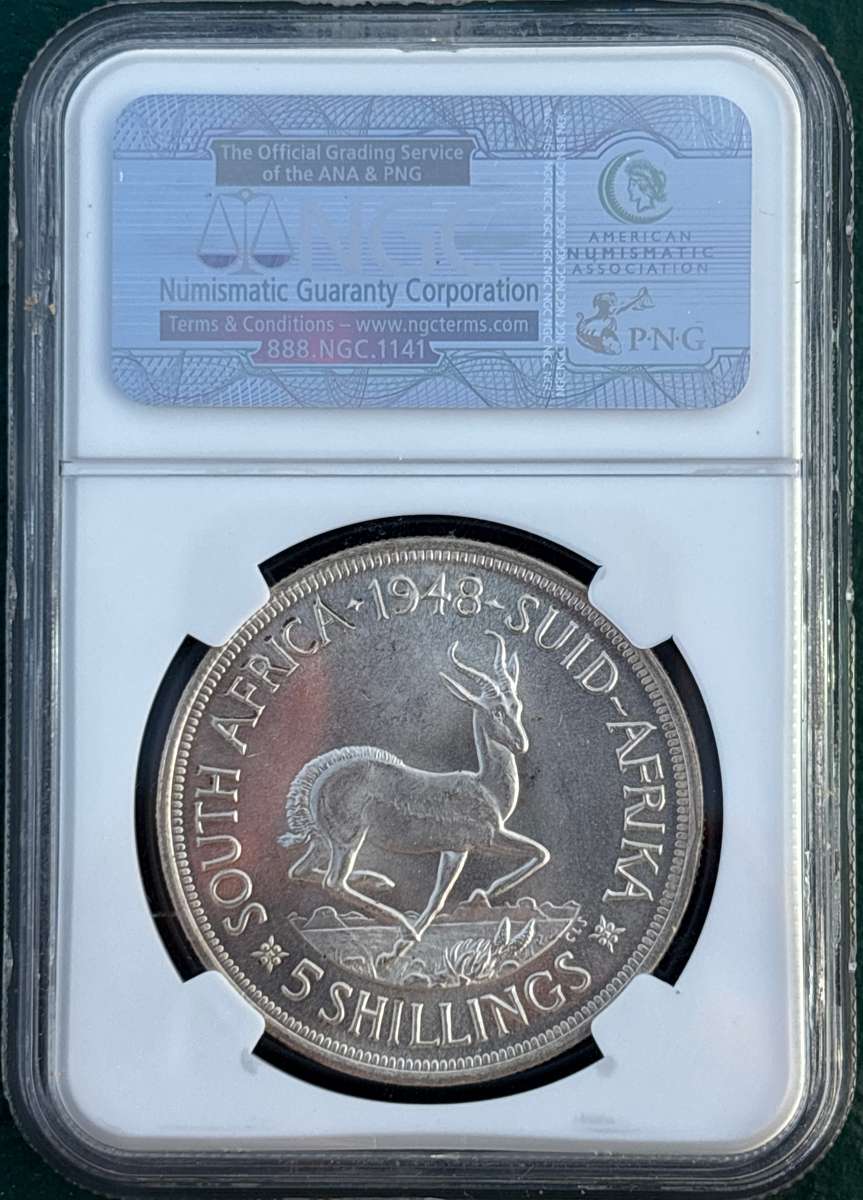 1948 SAU 5 shillings (crown), NGC MS64