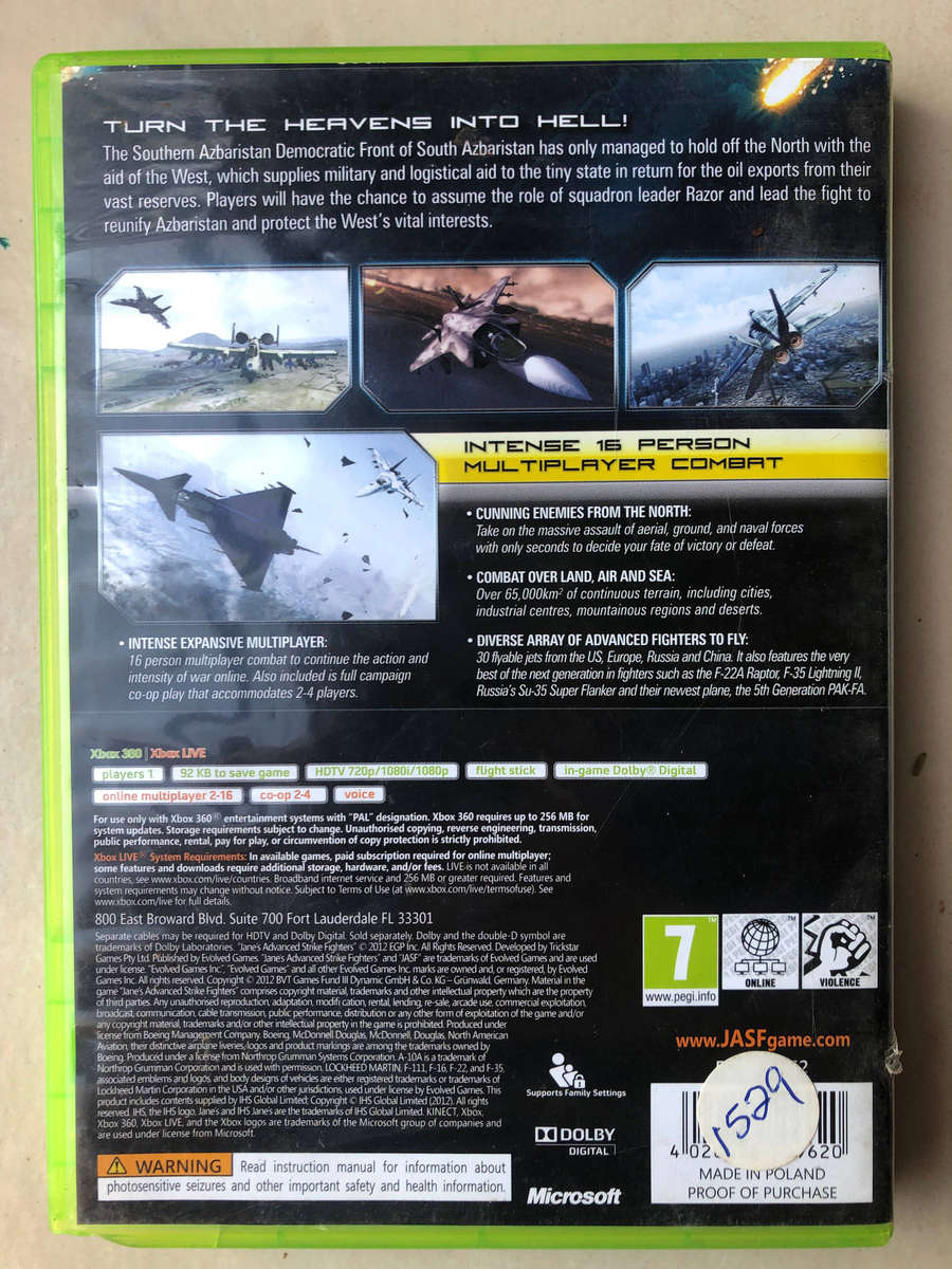 JASF (Jane's Advanced Strike Fighters) (XBOX 360) Video Game