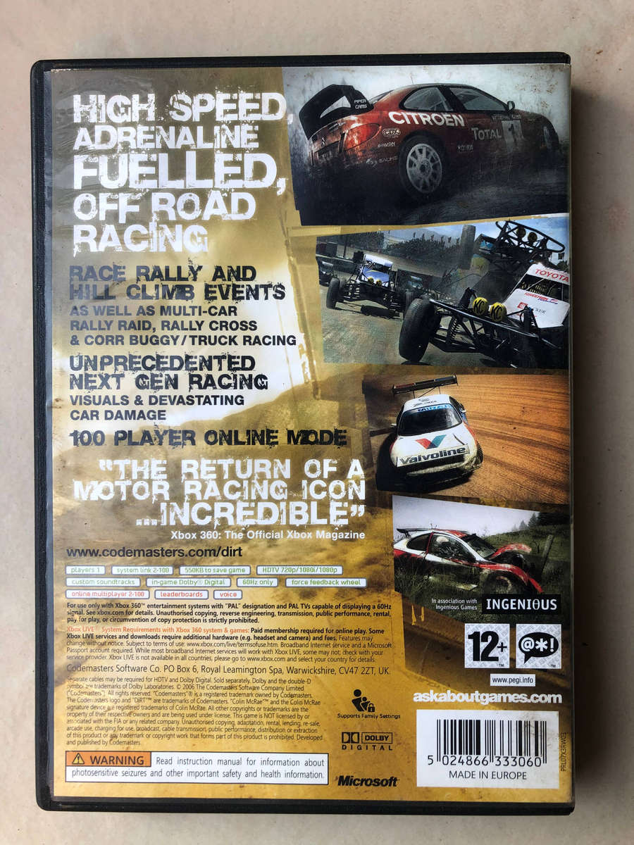 Colin Mcrae Dirt (XBOX 360) Video Game