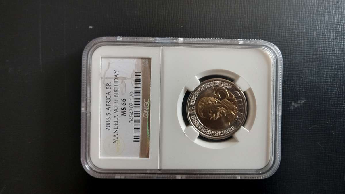MANDELA 90TH BIRTHDAY COIN NGC  MS 66