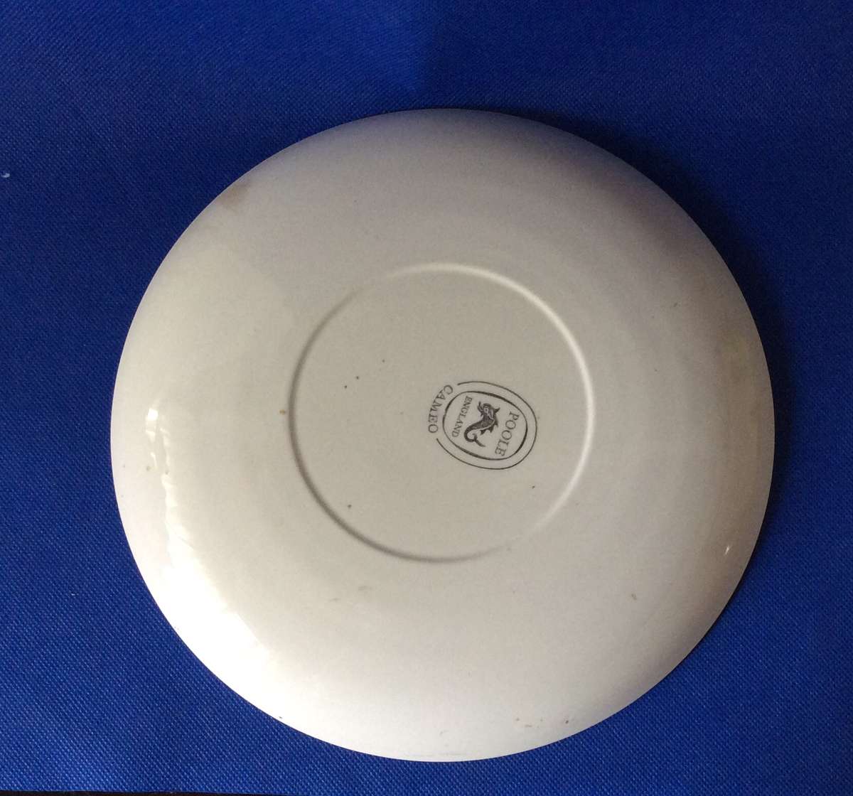 Metal Sheet Repousse Art on Poole Pottery Cameo plate