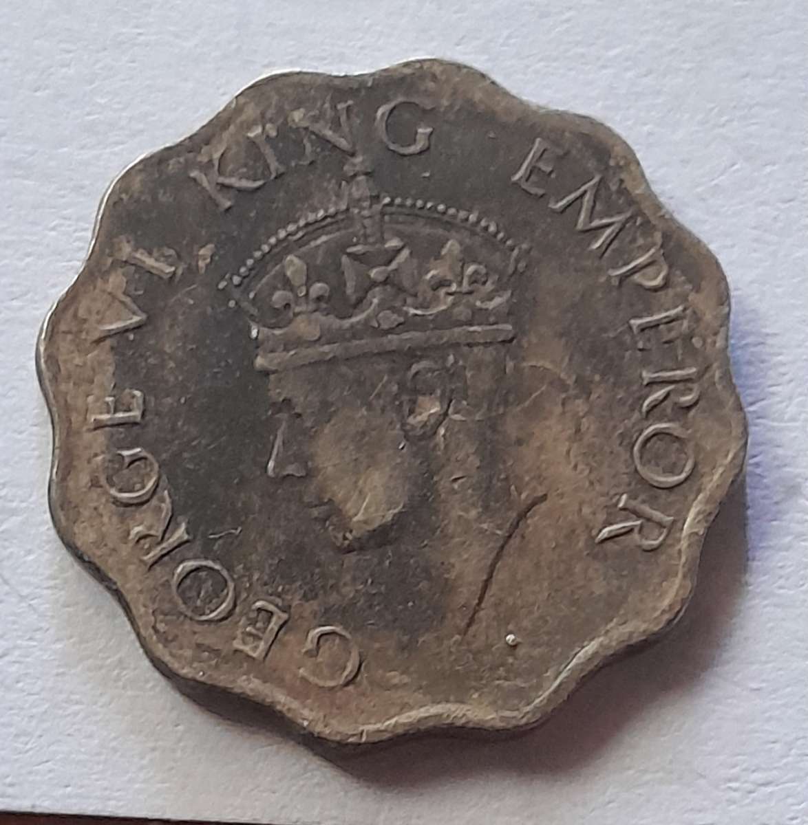 One Anna Coin India- 1945