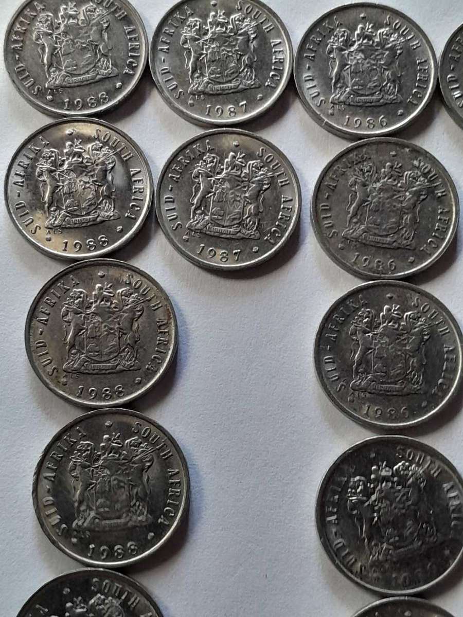 South African 5 cent coins - 29 Coins