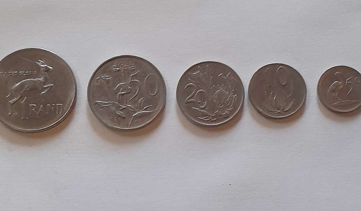 Five South African Coins