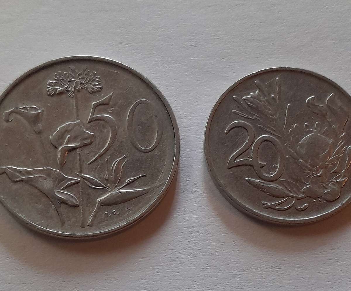 Five South African Coins